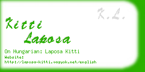 kitti laposa business card